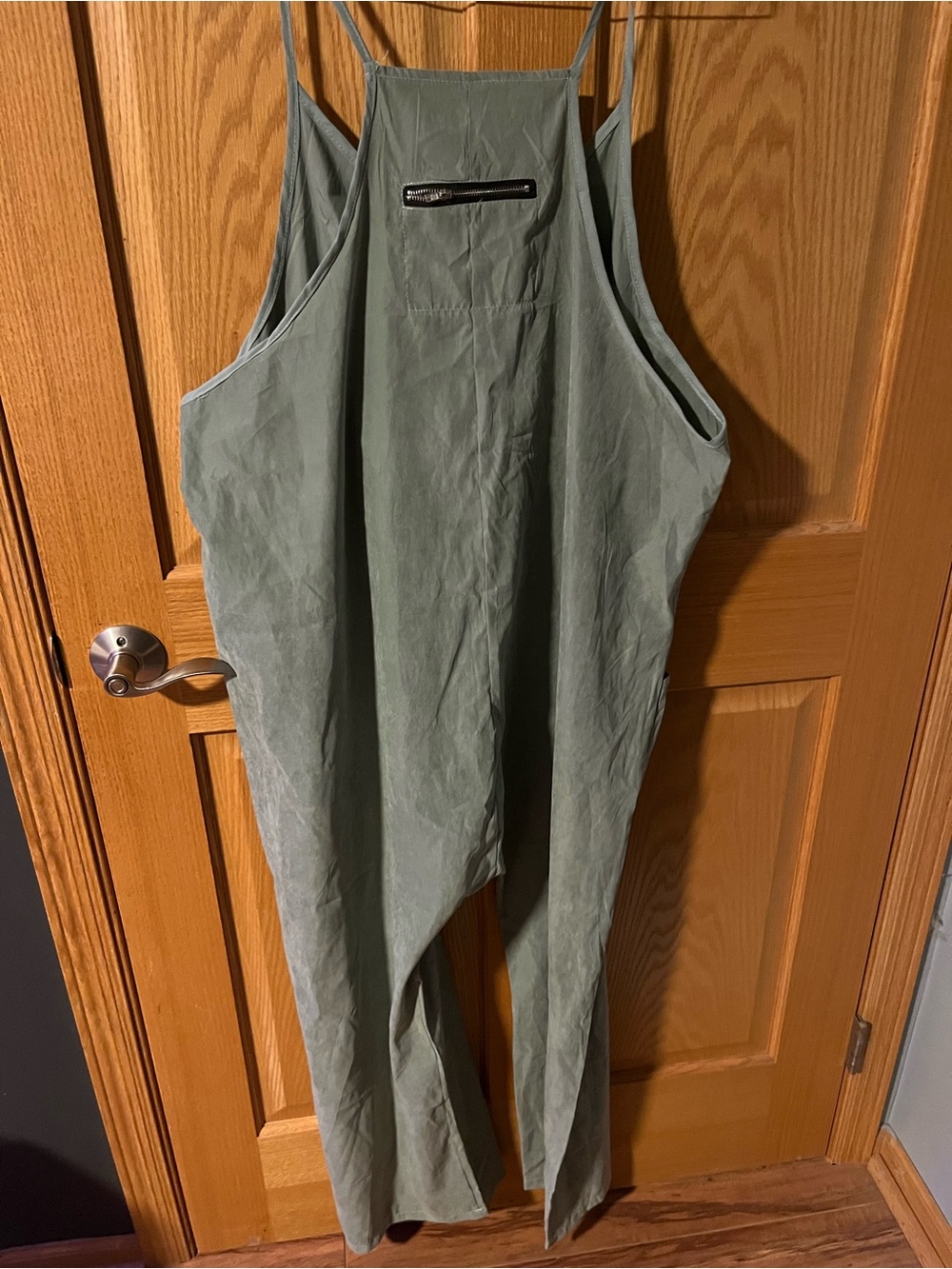 Olive Green Casual Overalls